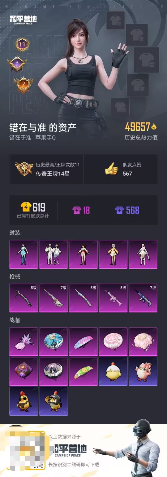 HPCMW3446361和平精英账号详情图3