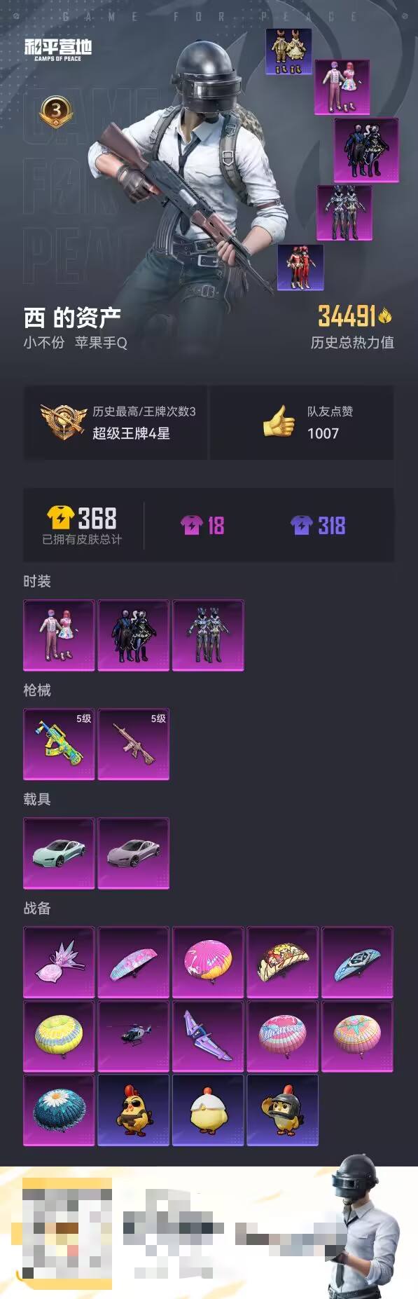 HPCMW3447815和平精英账号详情图4