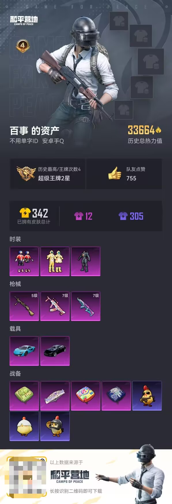 HPCMW3448536和平精英账号详情图3