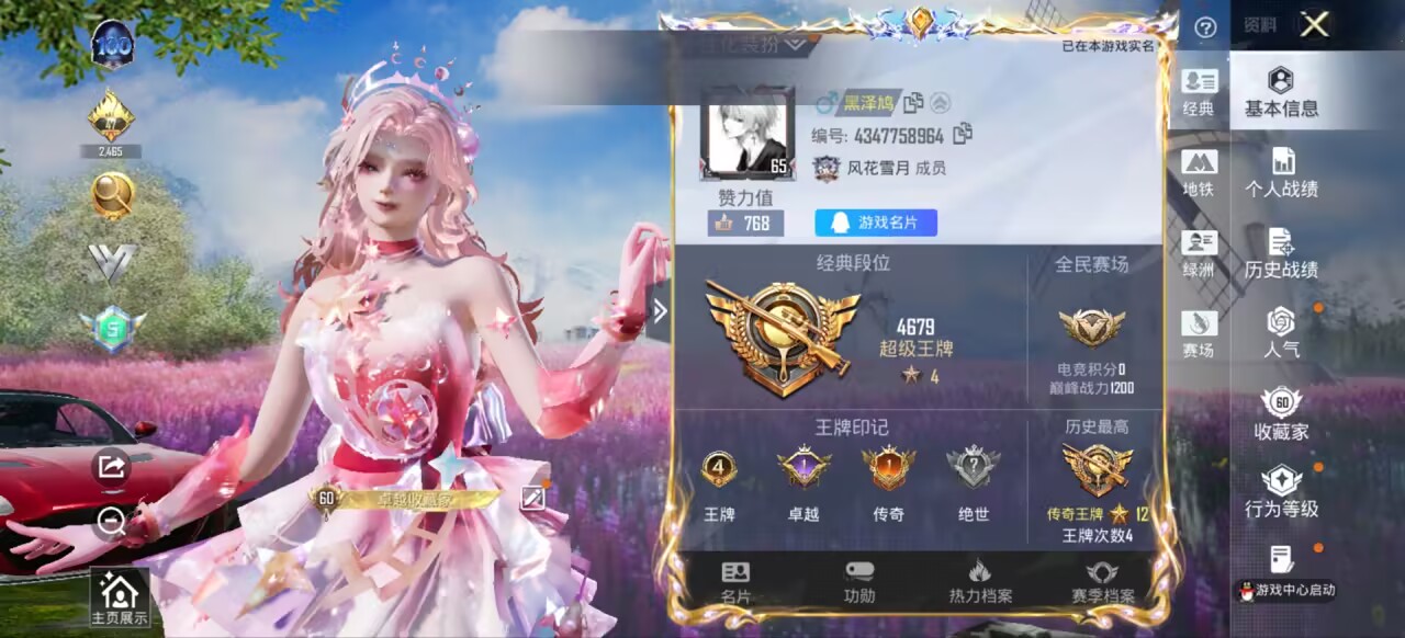 HPCMW3450424和平精英账号详情图2