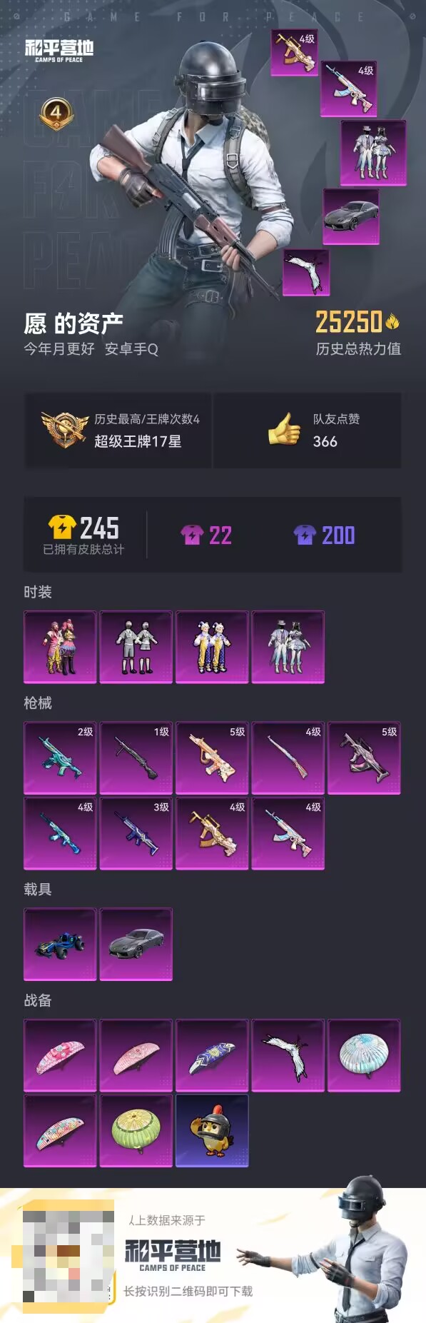 HPCMW3451817和平精英账号详情图3