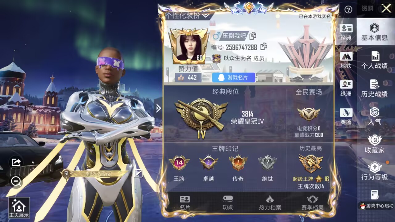 HPCMW3452820和平精英账号详情图5