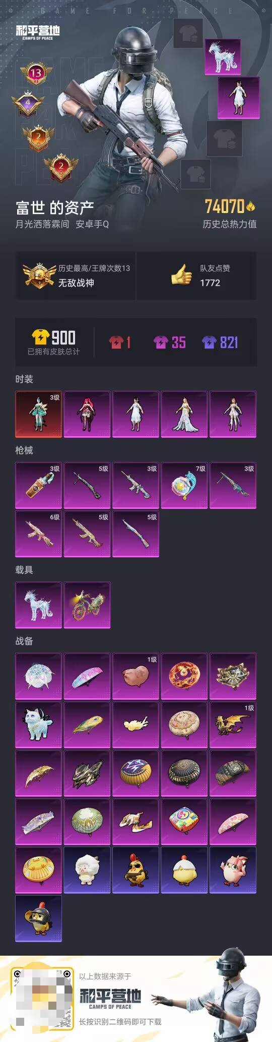 HPCMW433719和平精英账号详情图3