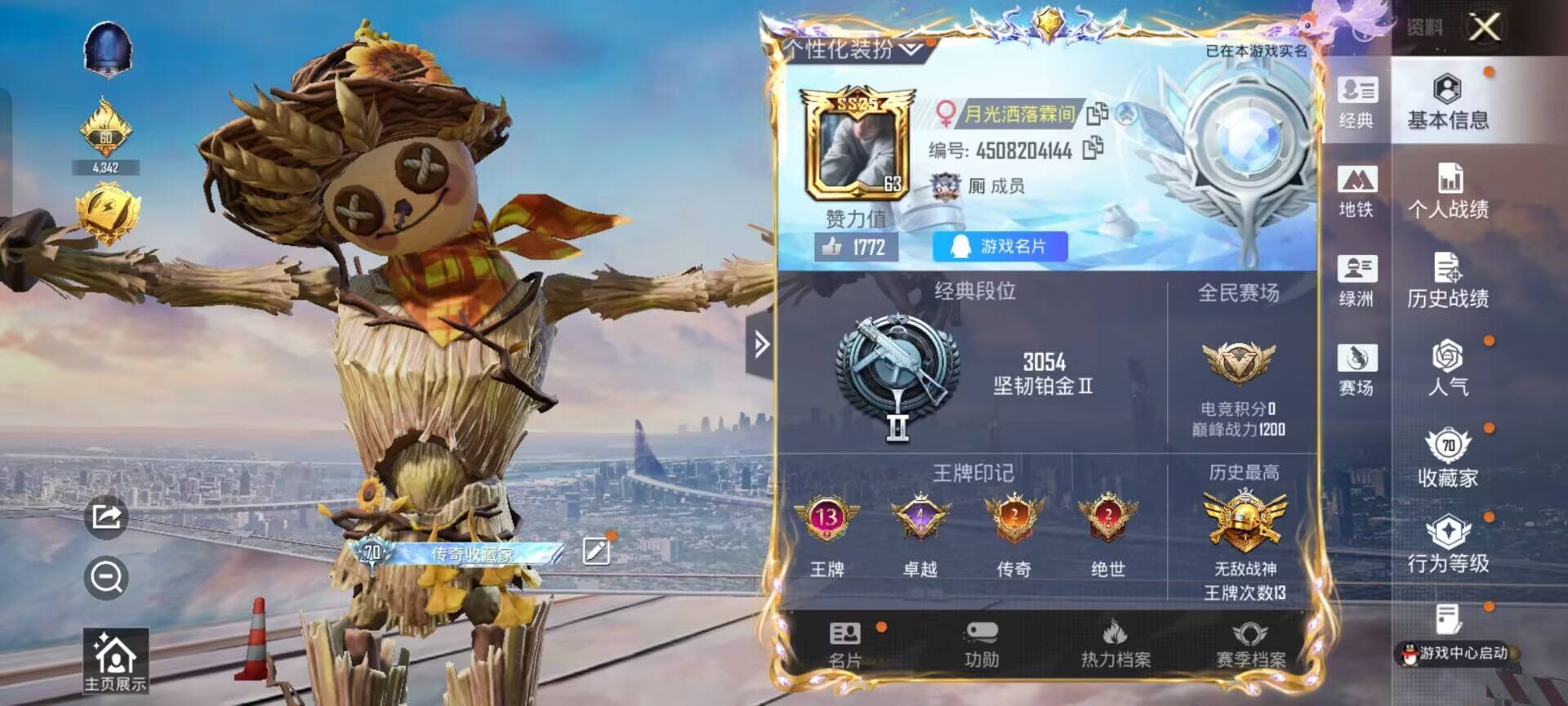 HPCMW433719和平精英账号详情图4