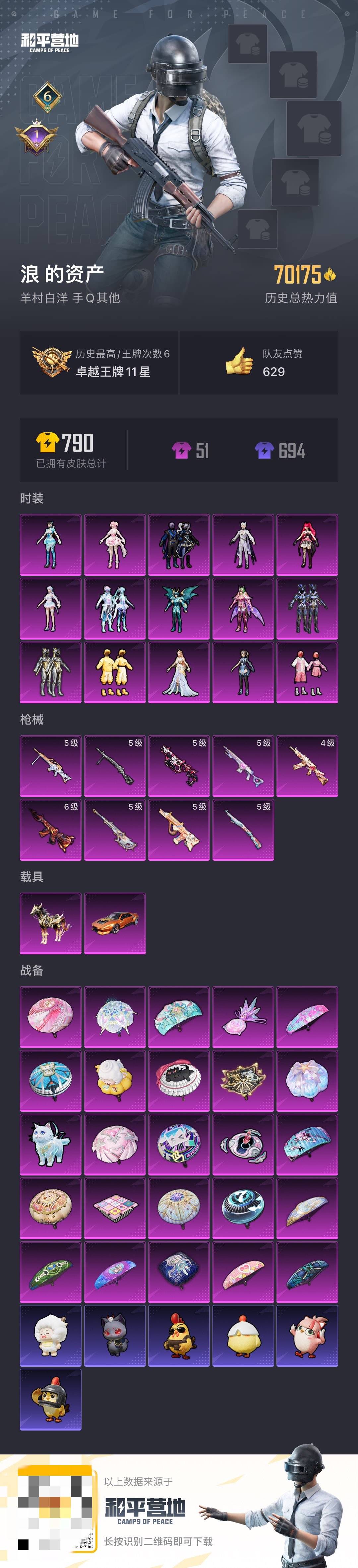 和平精英账号安卓QQ2载具-160套装-202枪皮-【】【商品标题】：安卓 手Q-15粉装-9特效枪-2载具-70175