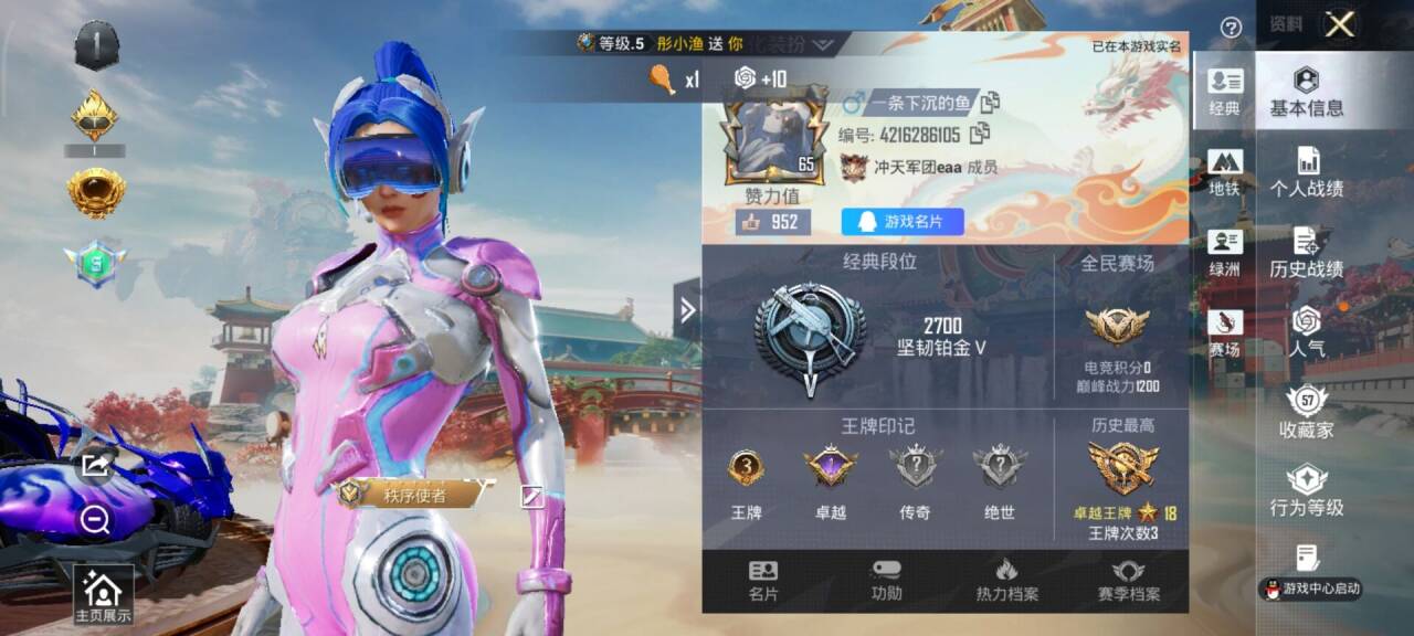 HPCMW466456和平精英账号详情图5