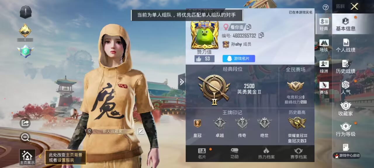 HPCMW475763和平精英账号详情图4